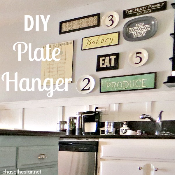 Hang the plates on your wall easily, and efficiently with this simple DIY Plate Hanger tutorial! #DIY #PlateHanger #kitchen #galleryWall #decor #DIY