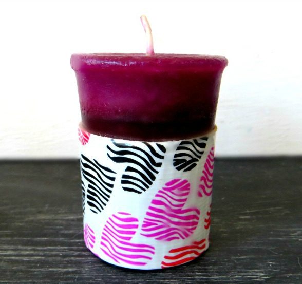 DIY Votive Holders- These fun candle holders are simple to make with Dollar Store votives! Perfect for Valentine's Day, weddings, parties, centerpieces, or just pretty table decorations!