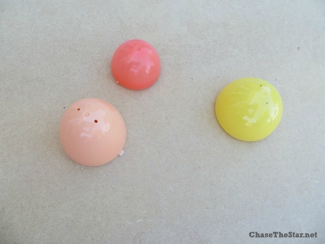 Painted plastic Easter eggs