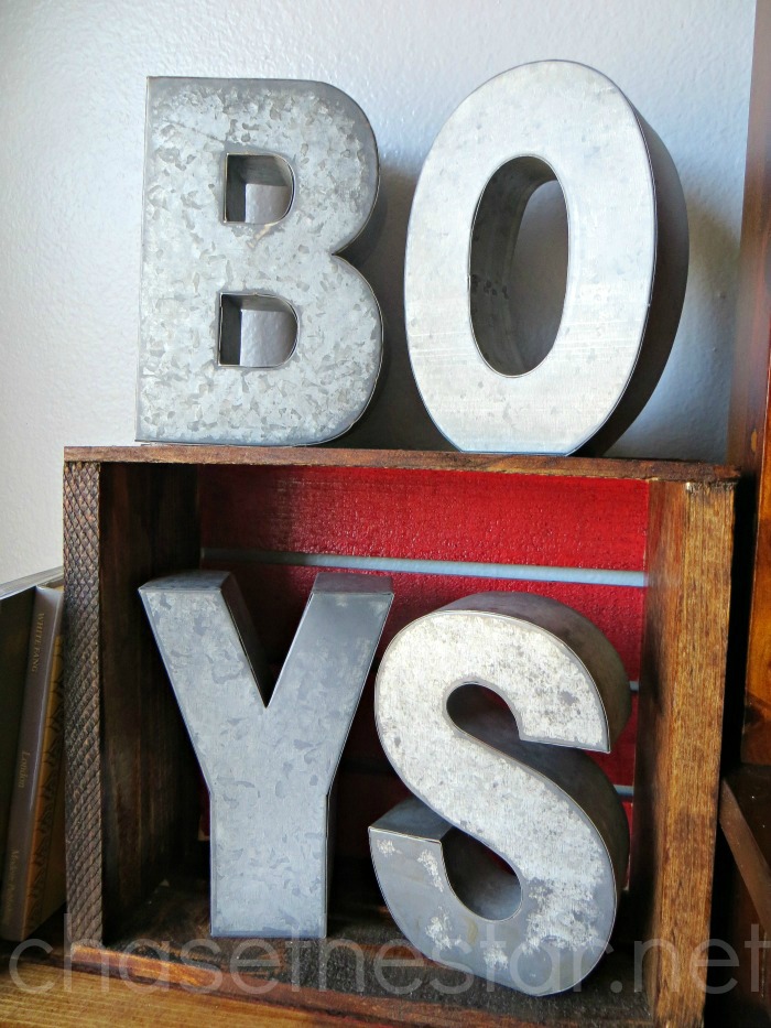Galvanized Metal Letters from @MichaelsStores Raw Bar line, perfect to add a rustic look to your decor! via Chase the Star #michaelsmakers 