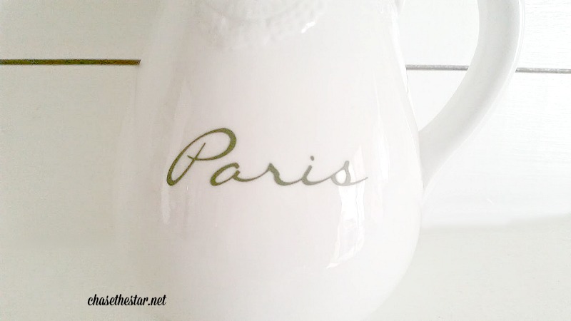 #SpringtimeInParis simple 'Paris' lettering made with a Cricut Explore @Officialcricut @michaelsstores #michaelsmakers